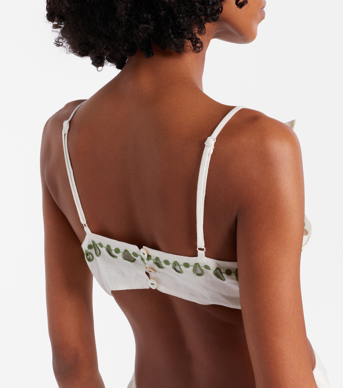 Broderie anglaise tiered linen maxi dress | Farm Rio