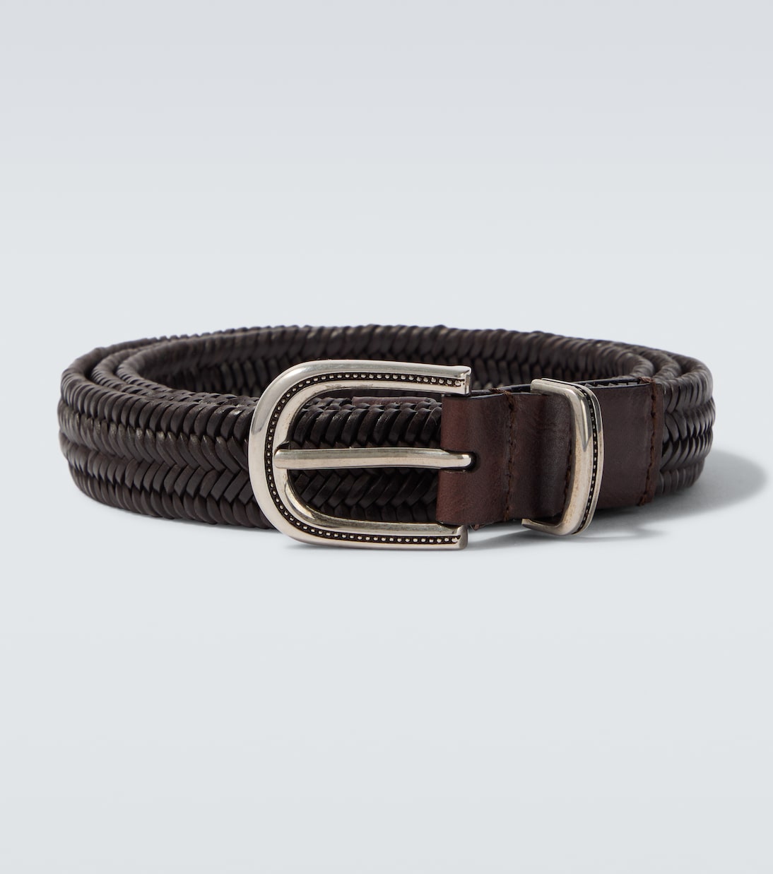 Woven leather belt | Brunello Cucinelli