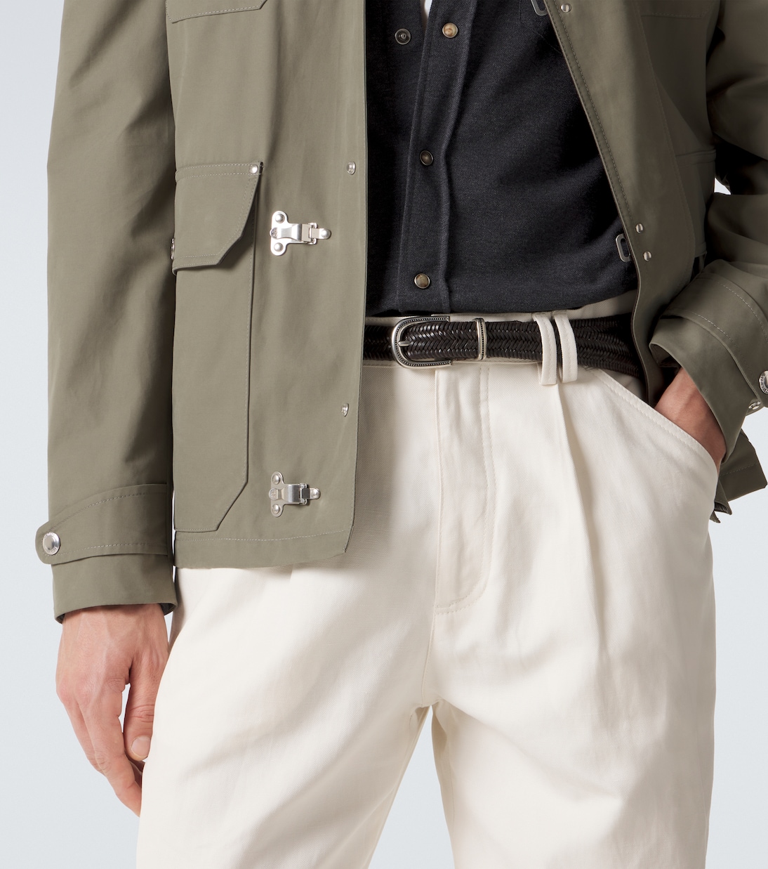 Woven leather belt | Brunello Cucinelli