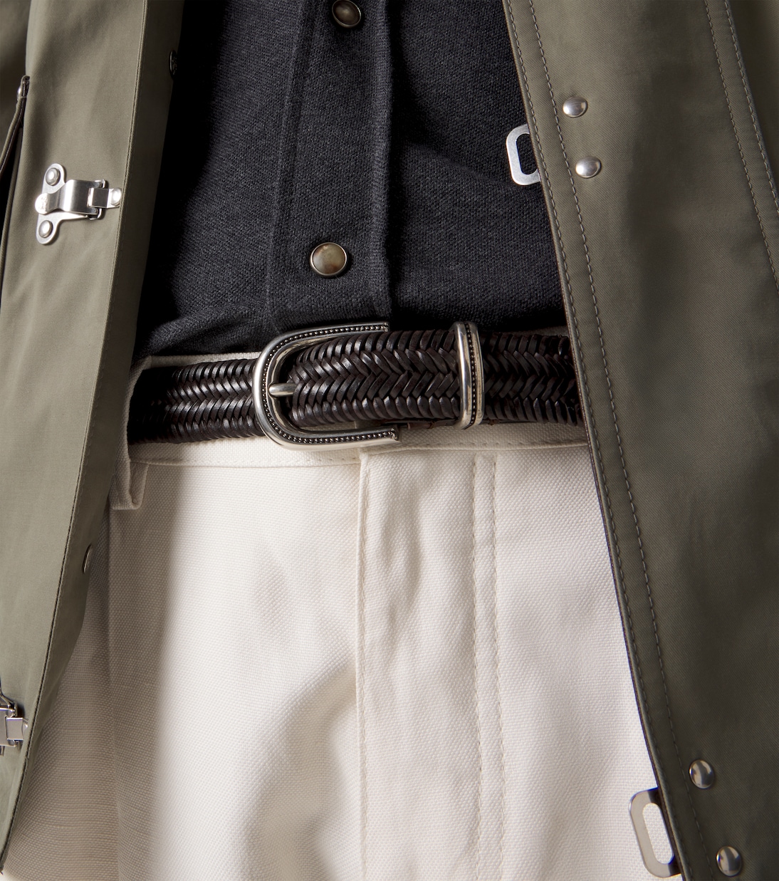 Woven leather belt | Brunello Cucinelli