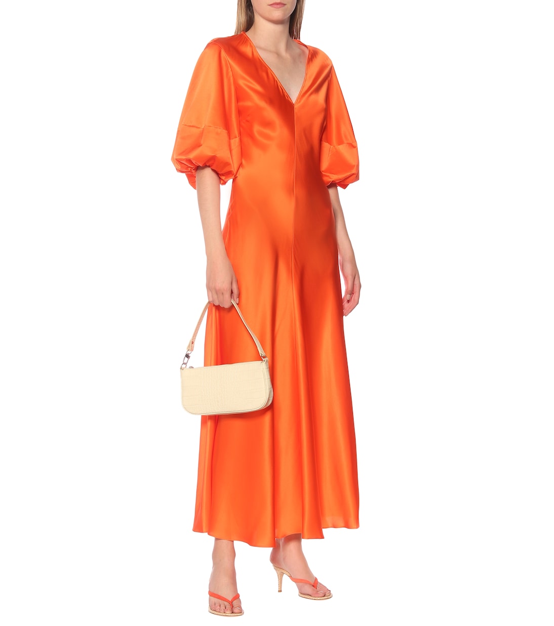 Midikleid Stella aus Seidensatin | Lee Mathews