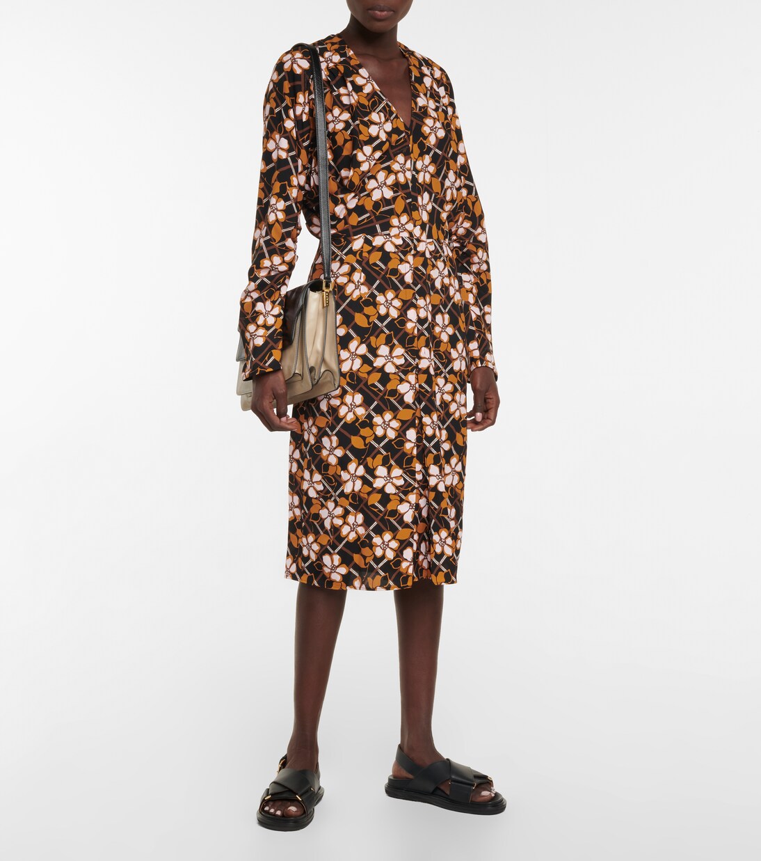 Robe midi à fleurs | Marni