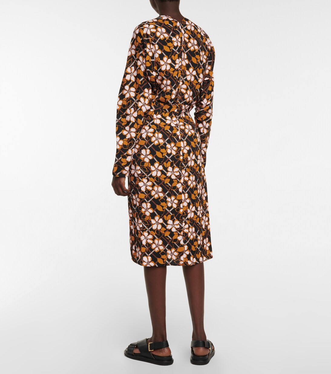 Robe midi à fleurs | Marni
