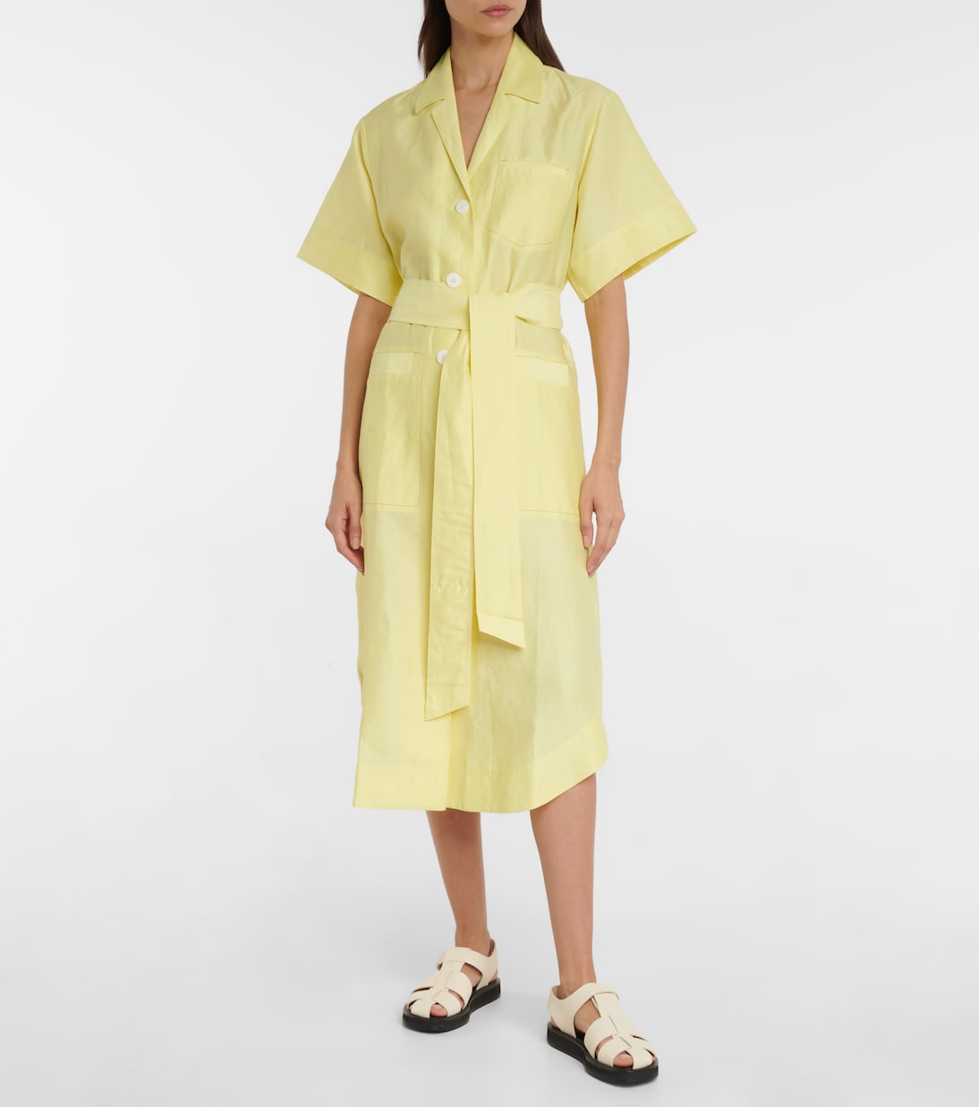 Robe chemise Sparrow en lin mélangé | Lee Mathews