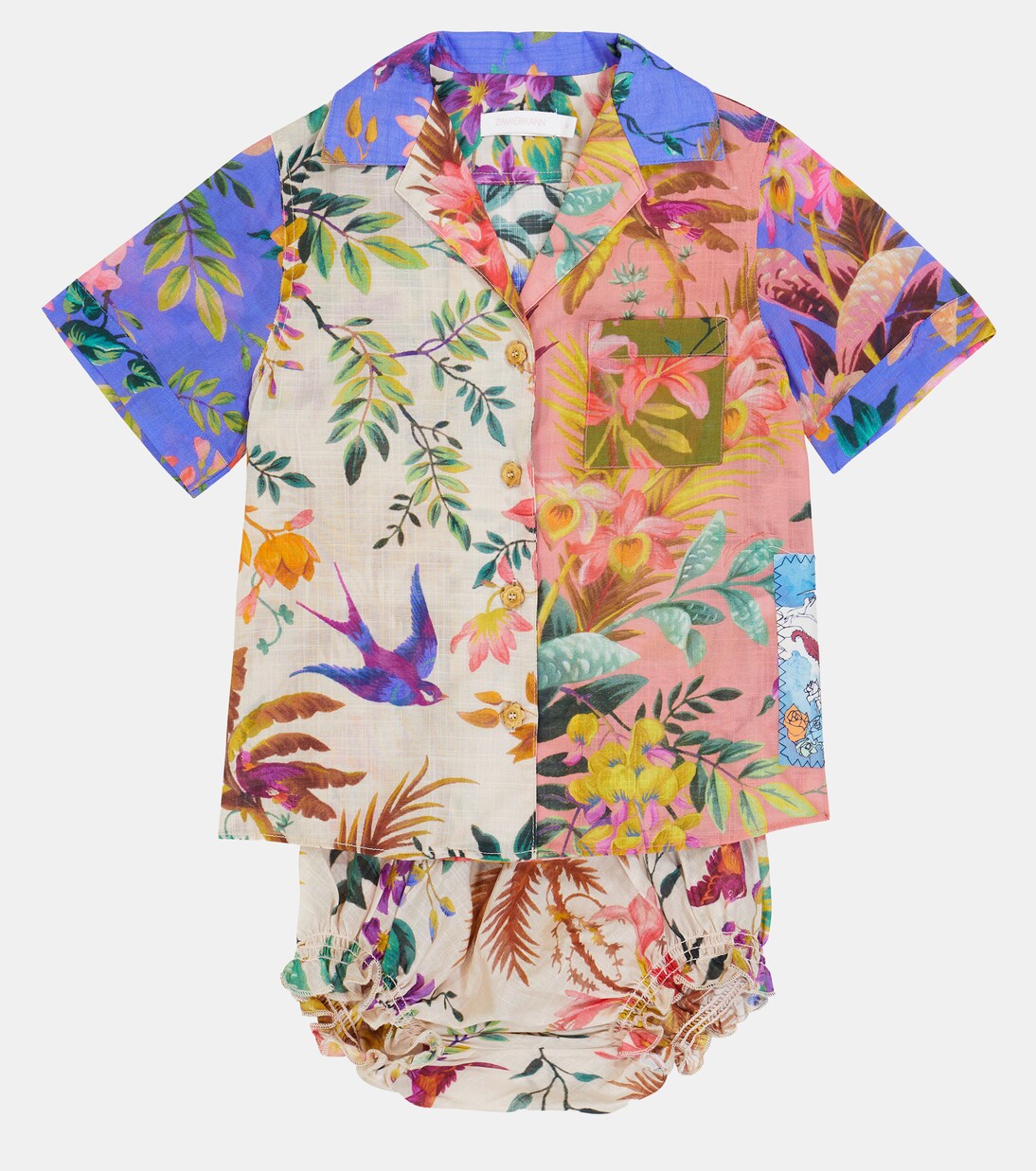 Tropicana printed cotton shirt | Zimmermann Kids