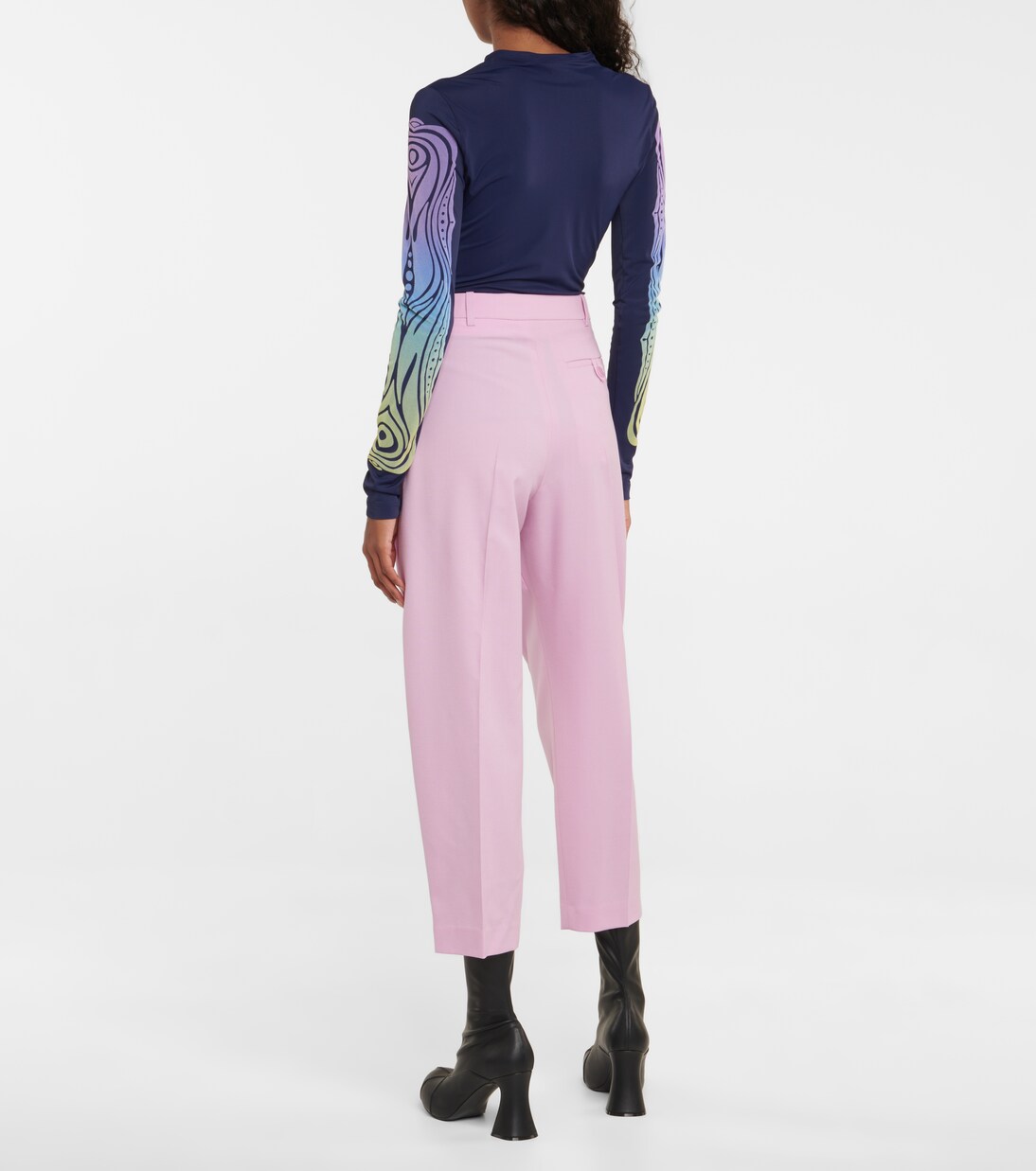 High-Rise-Hose aus Wolle | Stella McCartney