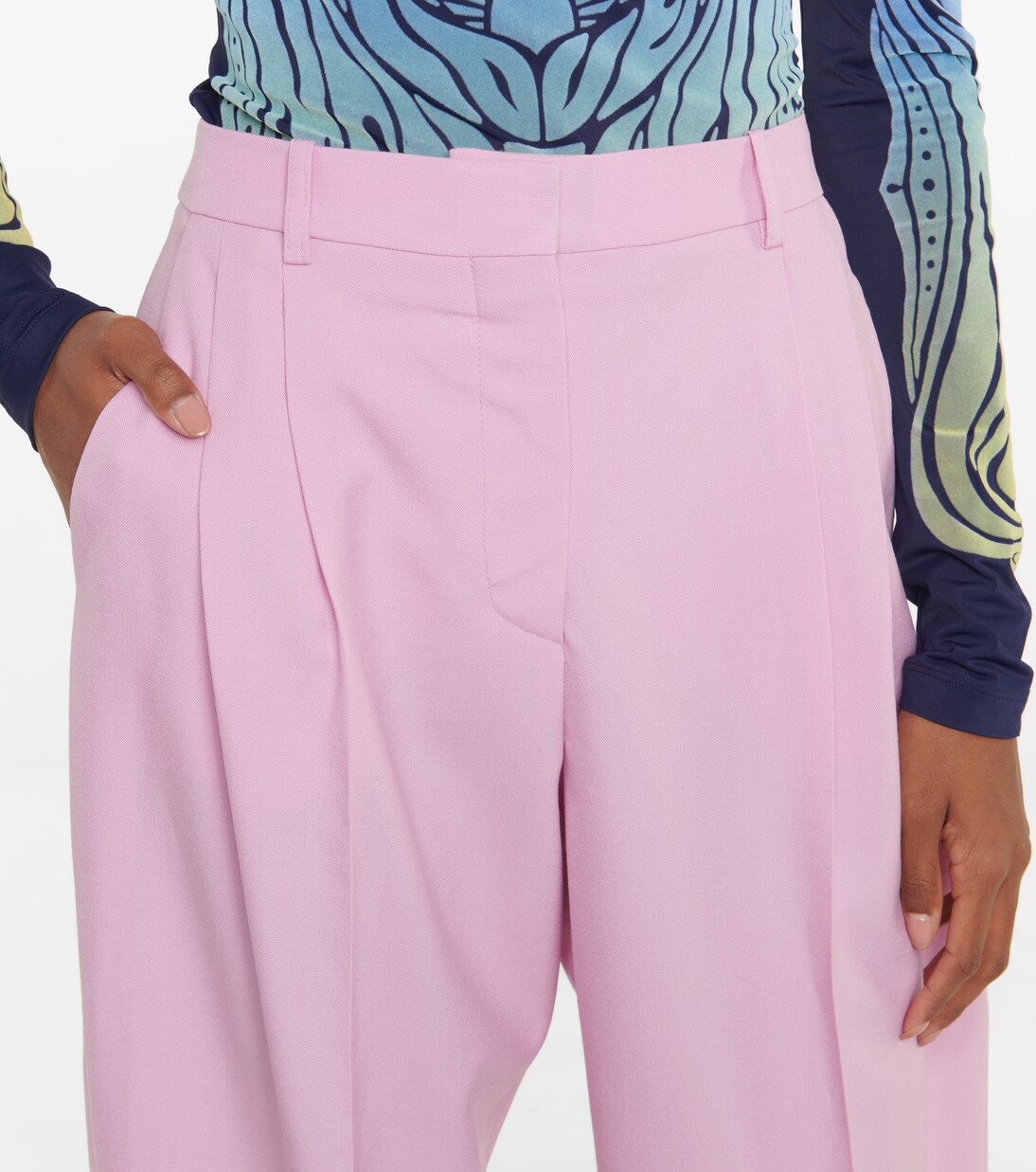 High-Rise-Hose aus Wolle | Stella McCartney