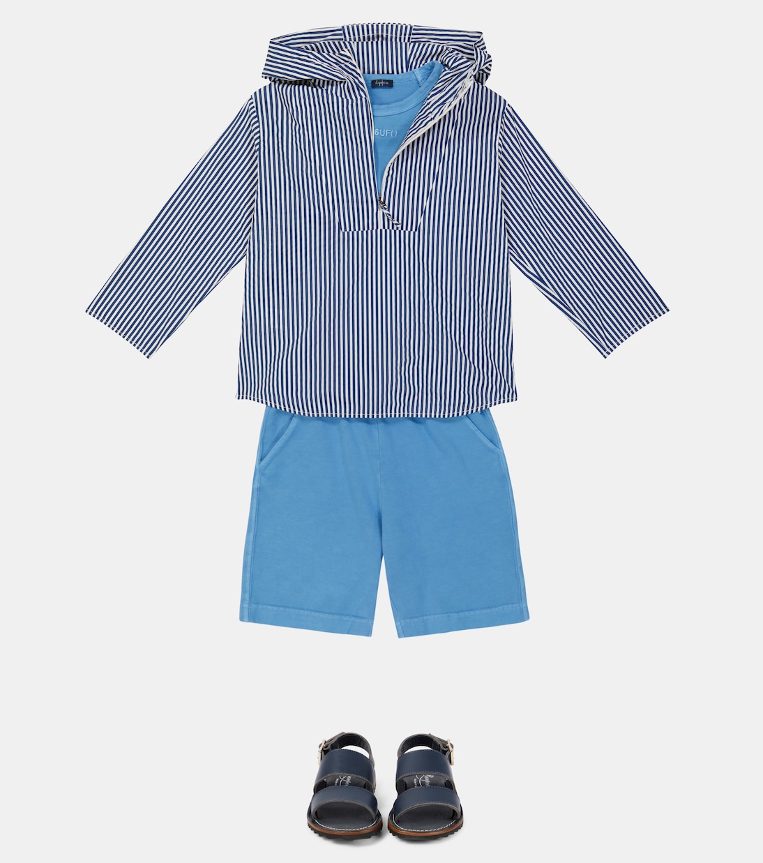 Striped poplin top | Il Gufo