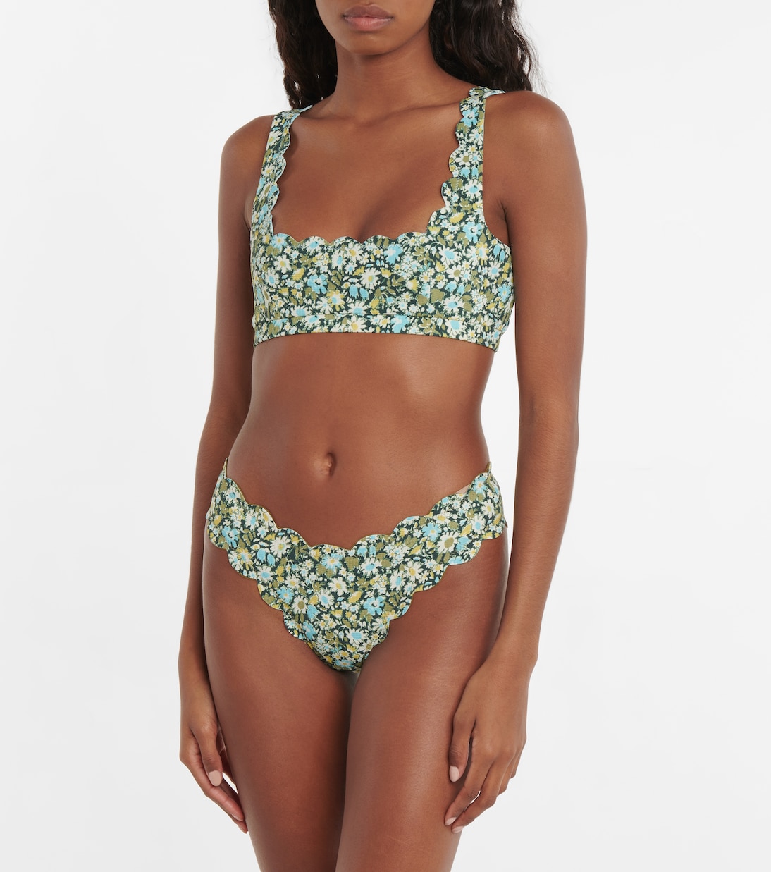 Haut de bikini Mini Palm Springs à fleurs | Marysia