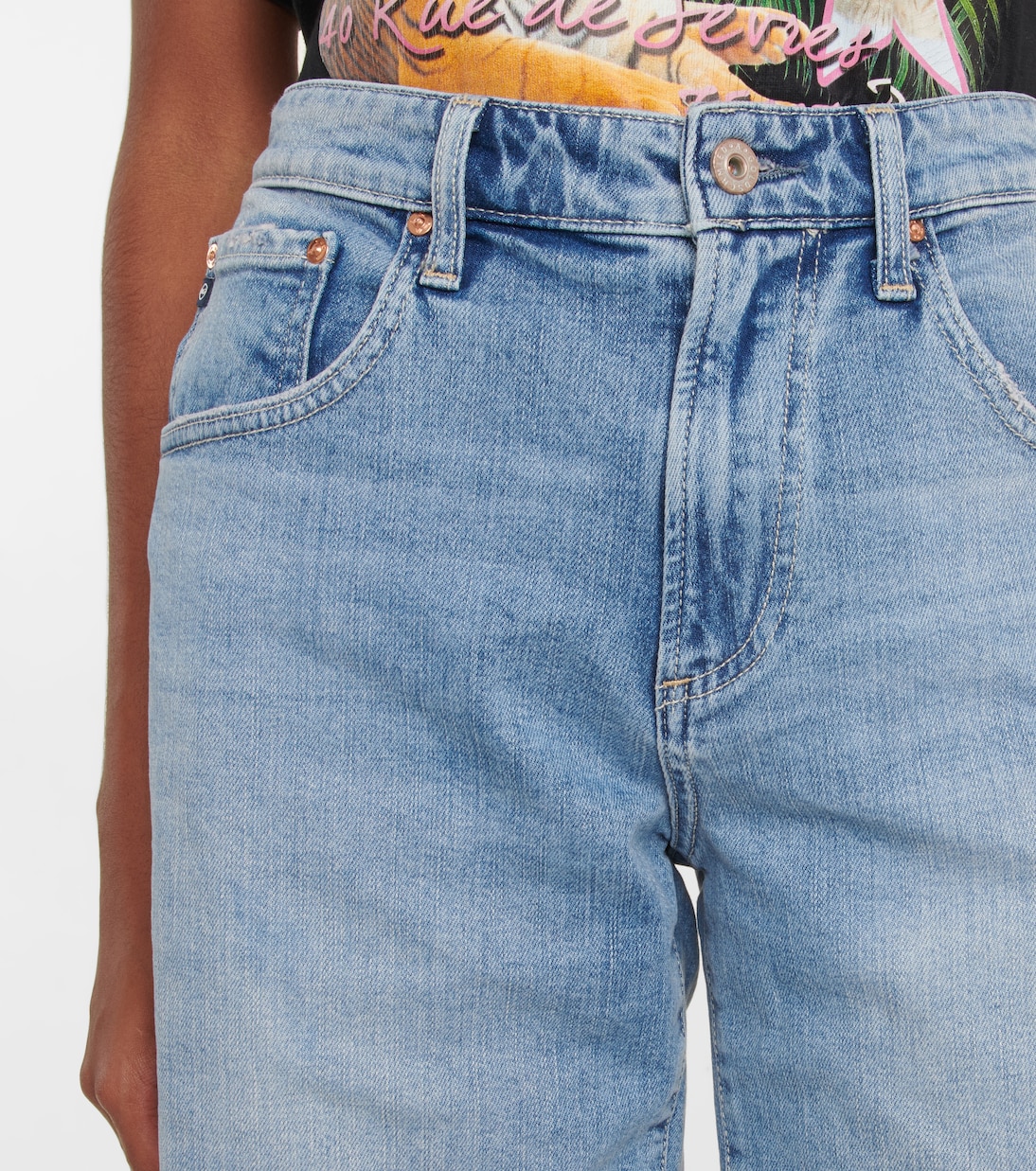 High-Rise Shorts aus Denim | AG Jeans