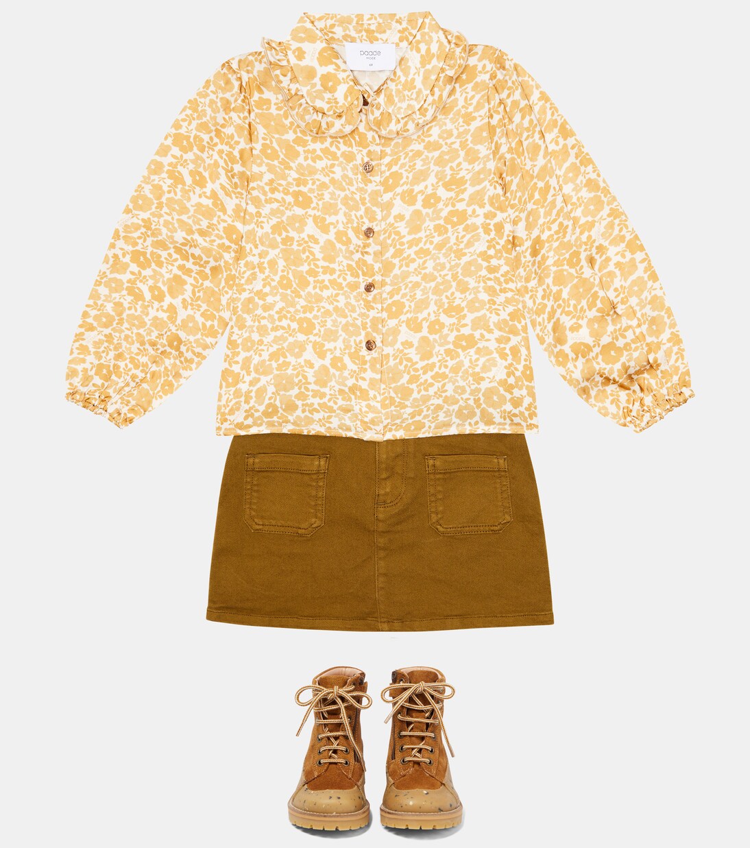 Ruffle-trimmed floral shirt | Paade Mode