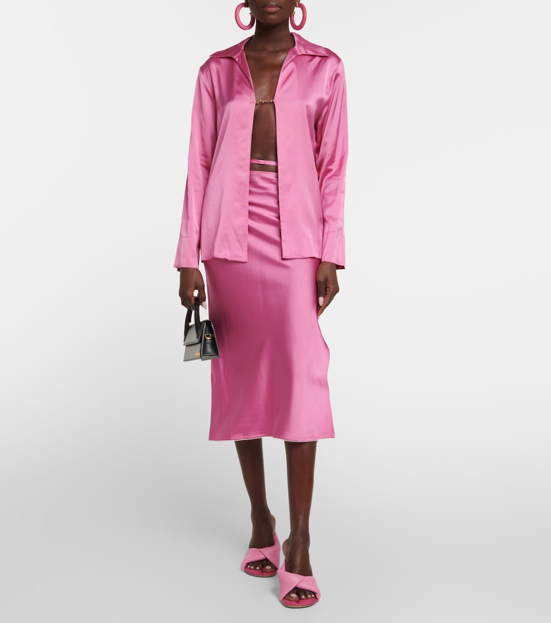 Hemd La Chemise Notte aus Satin | Jacquemus