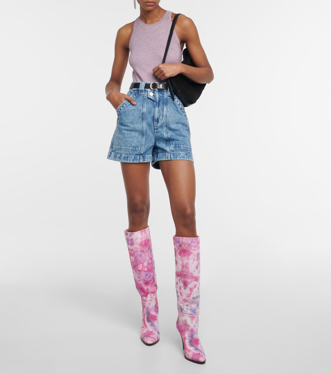 Bedruckte Stiefel Ririo aus Leder | Isabel Marant