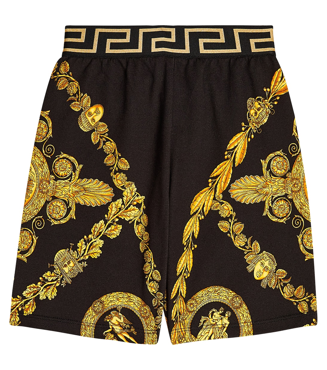 Barocco printed cotton shorts | Versace Kids