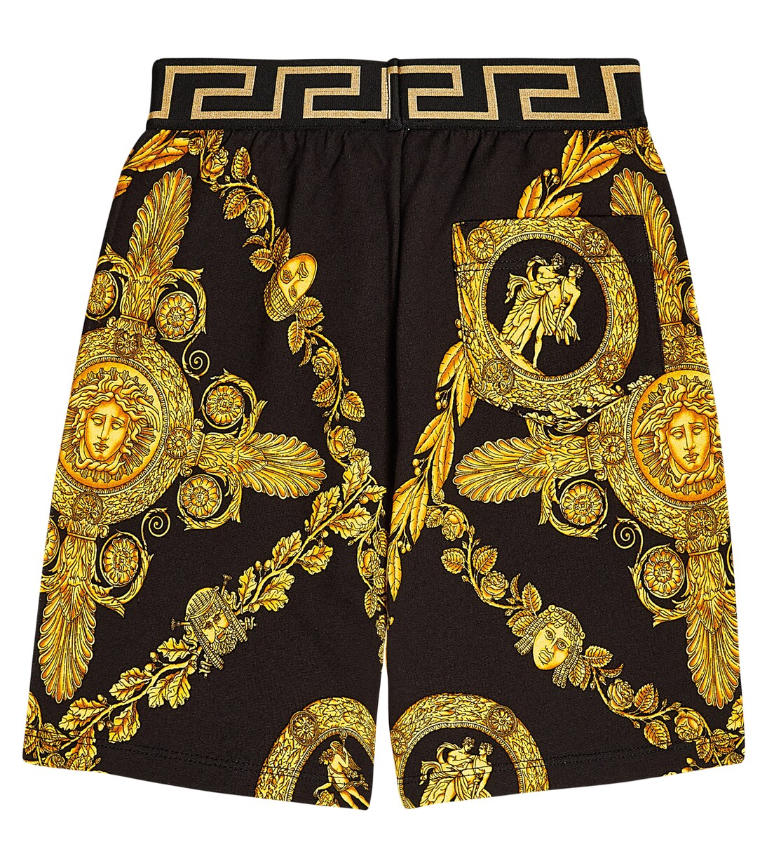 Barocco printed cotton shorts | Versace Kids