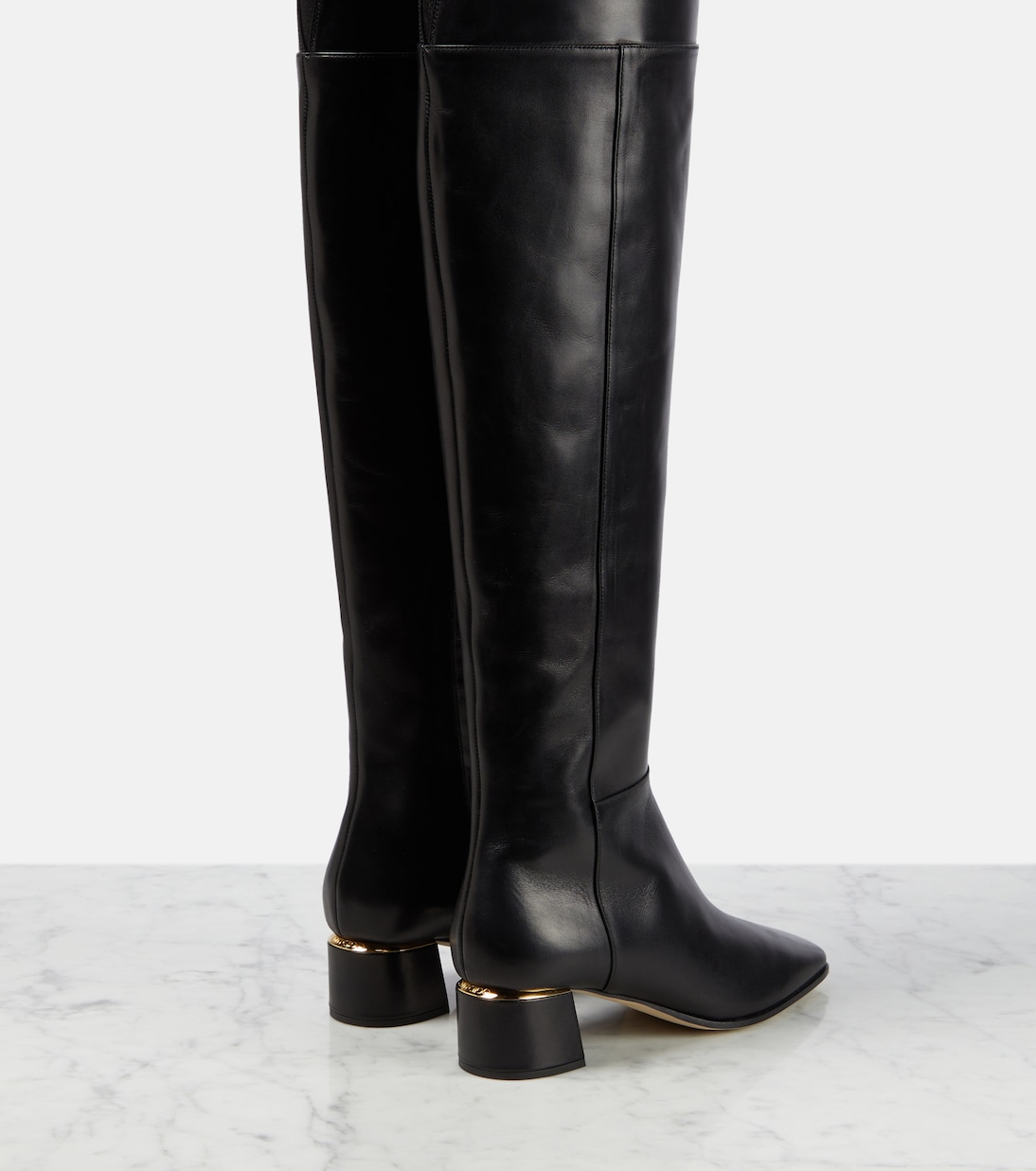 Loren 45 leather over-the-knee boots | Jimmy Choo