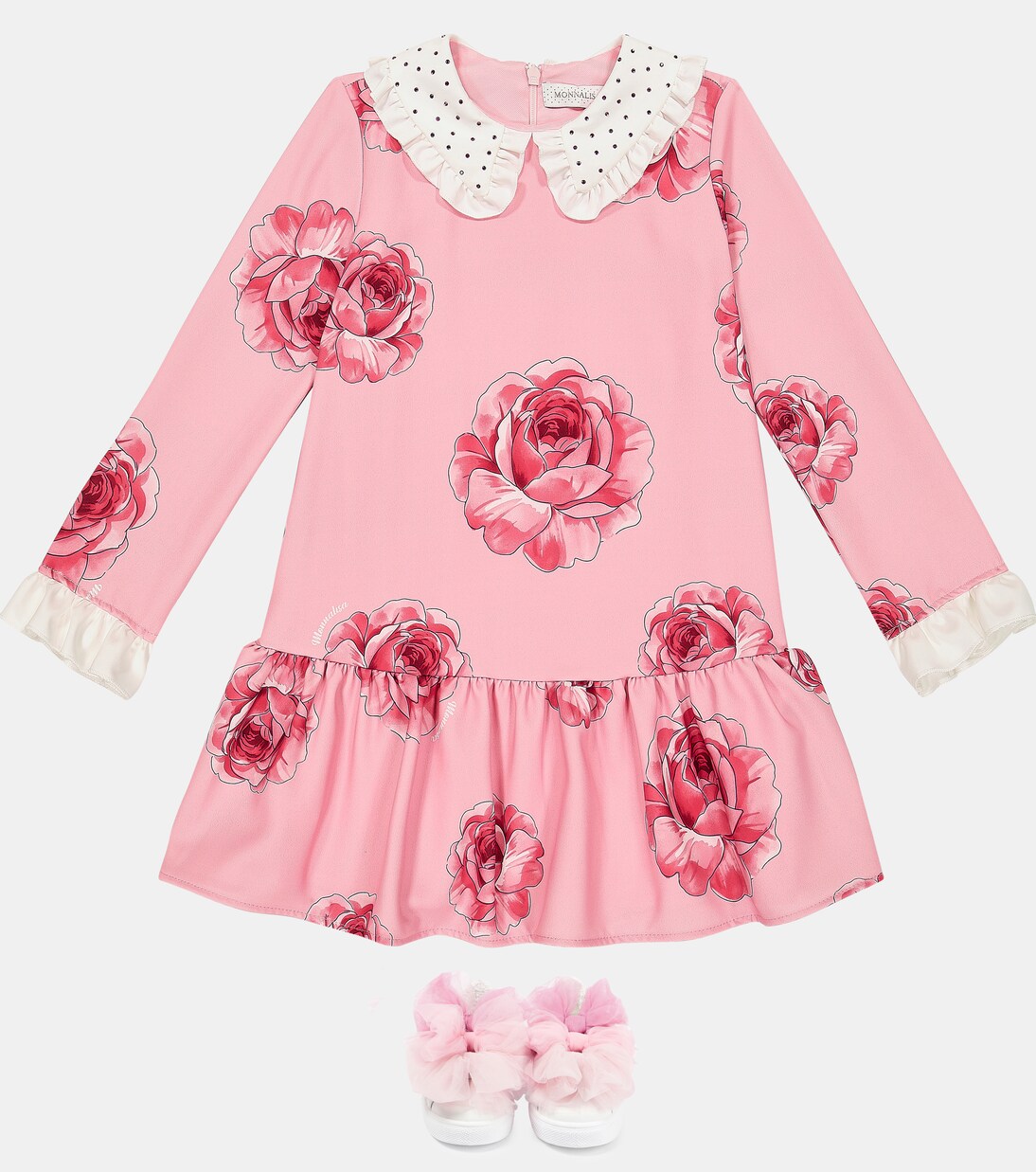 Floral printed cady dress | Monnalisa