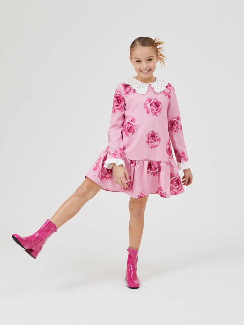 Floral printed cady dress | Monnalisa