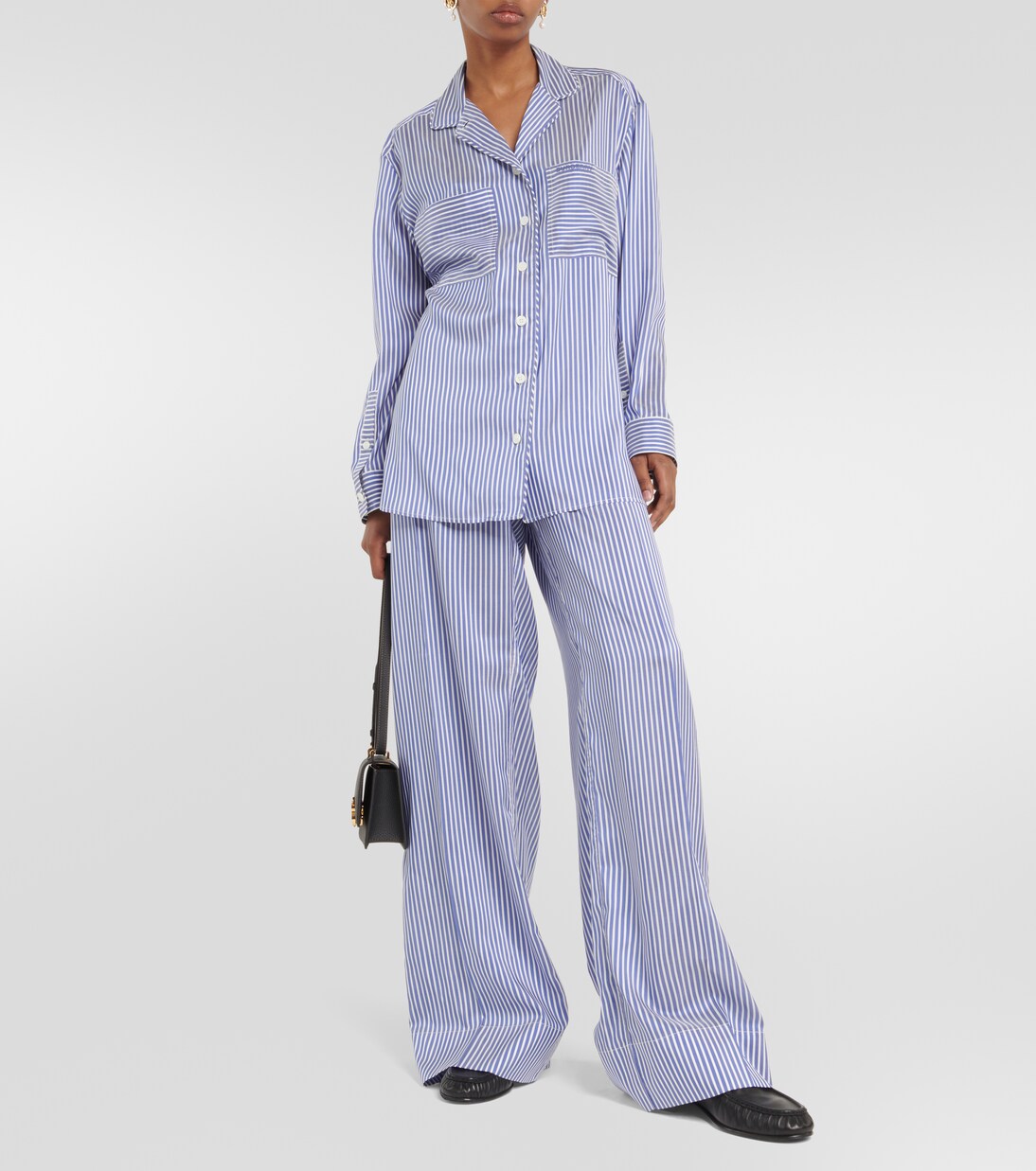 High-Rise-Hose aus Seide | Burberry