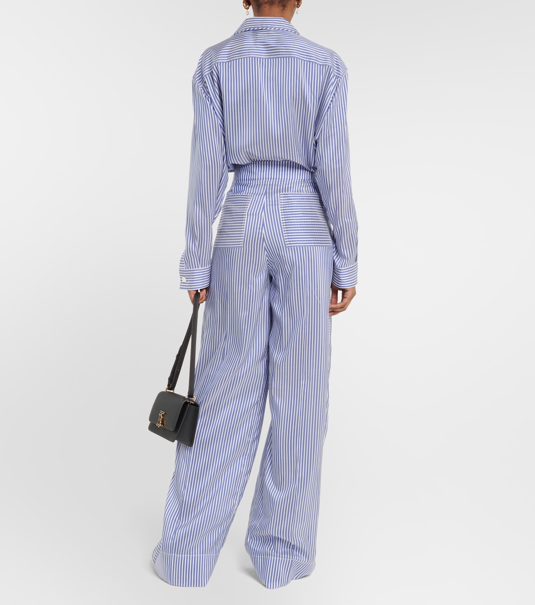 High-Rise-Hose aus Seide | Burberry