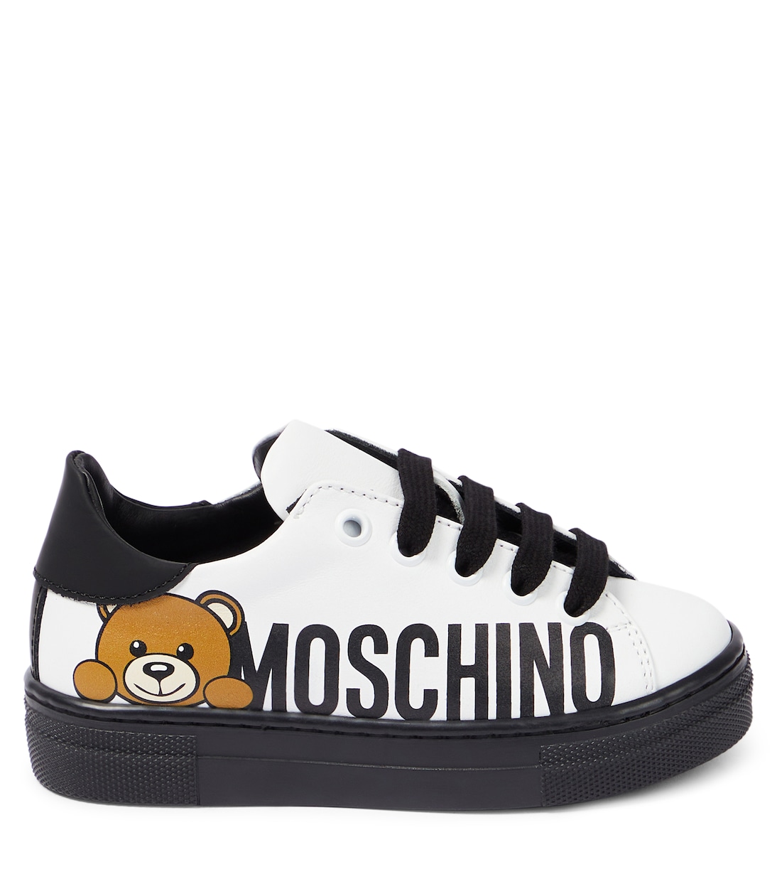 Logo leather sneakers | Moschino Kids