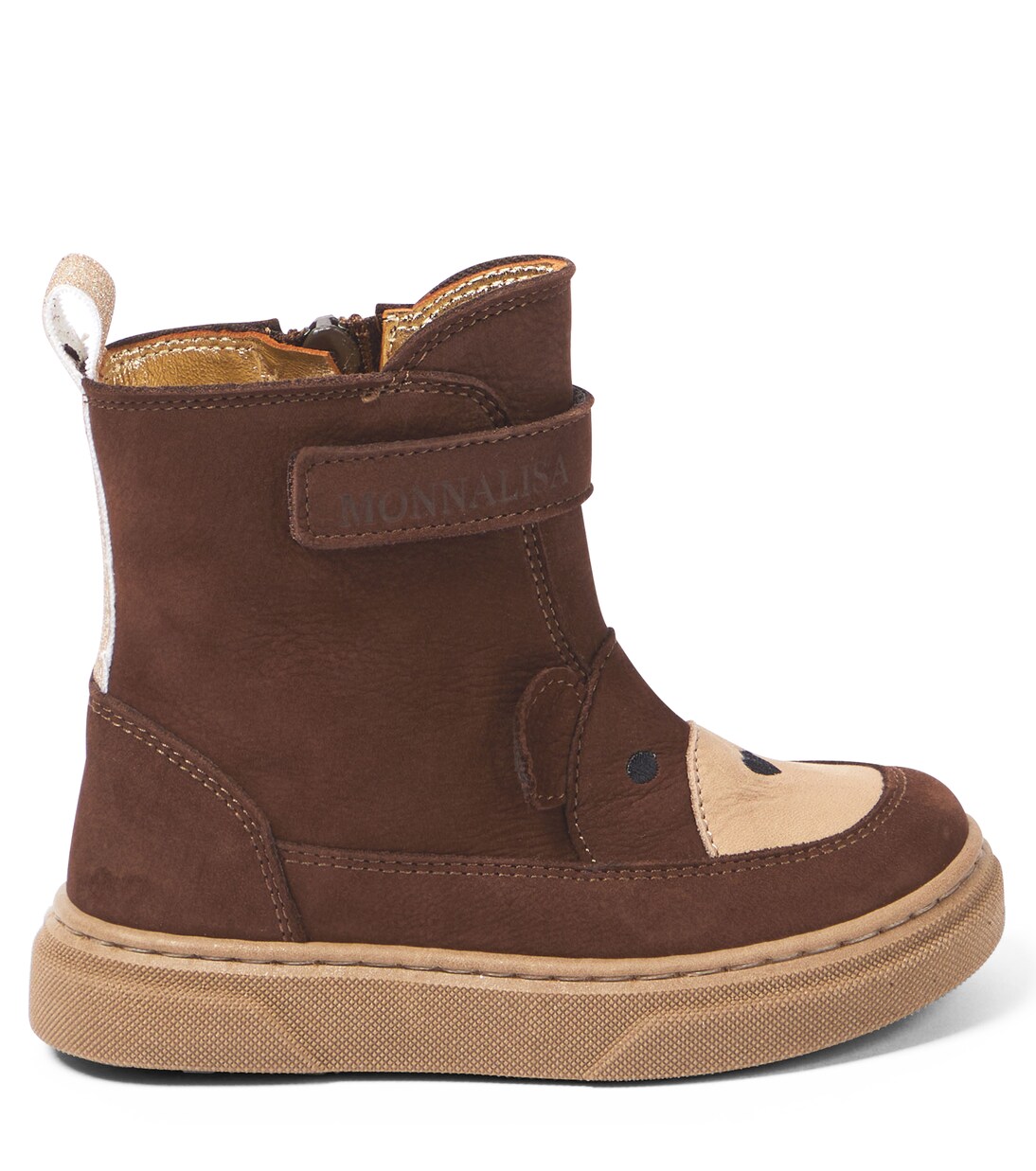 Teddy Bear nubuck leather boots  | Monnalisa