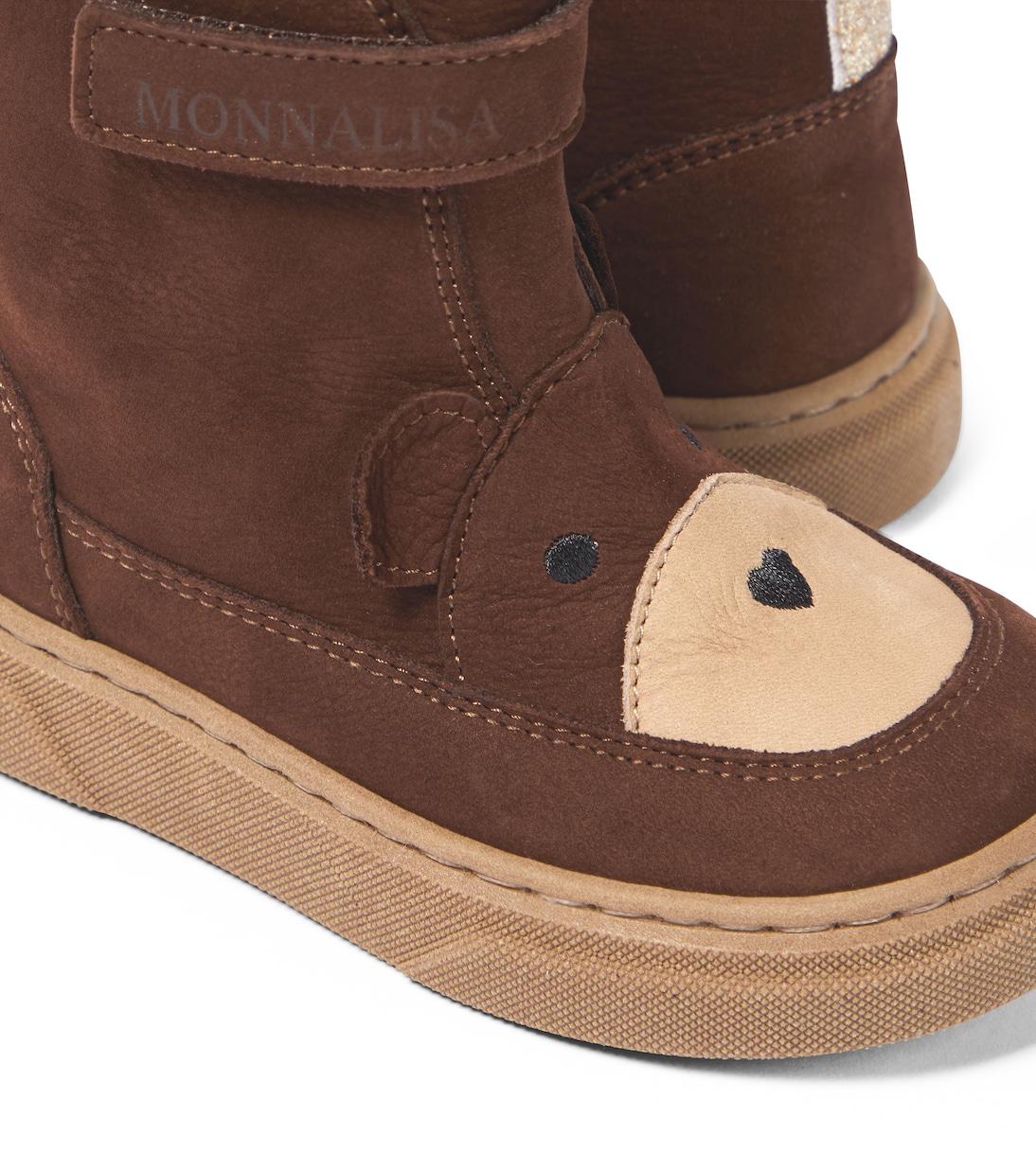 Teddy Bear nubuck leather boots  | Monnalisa