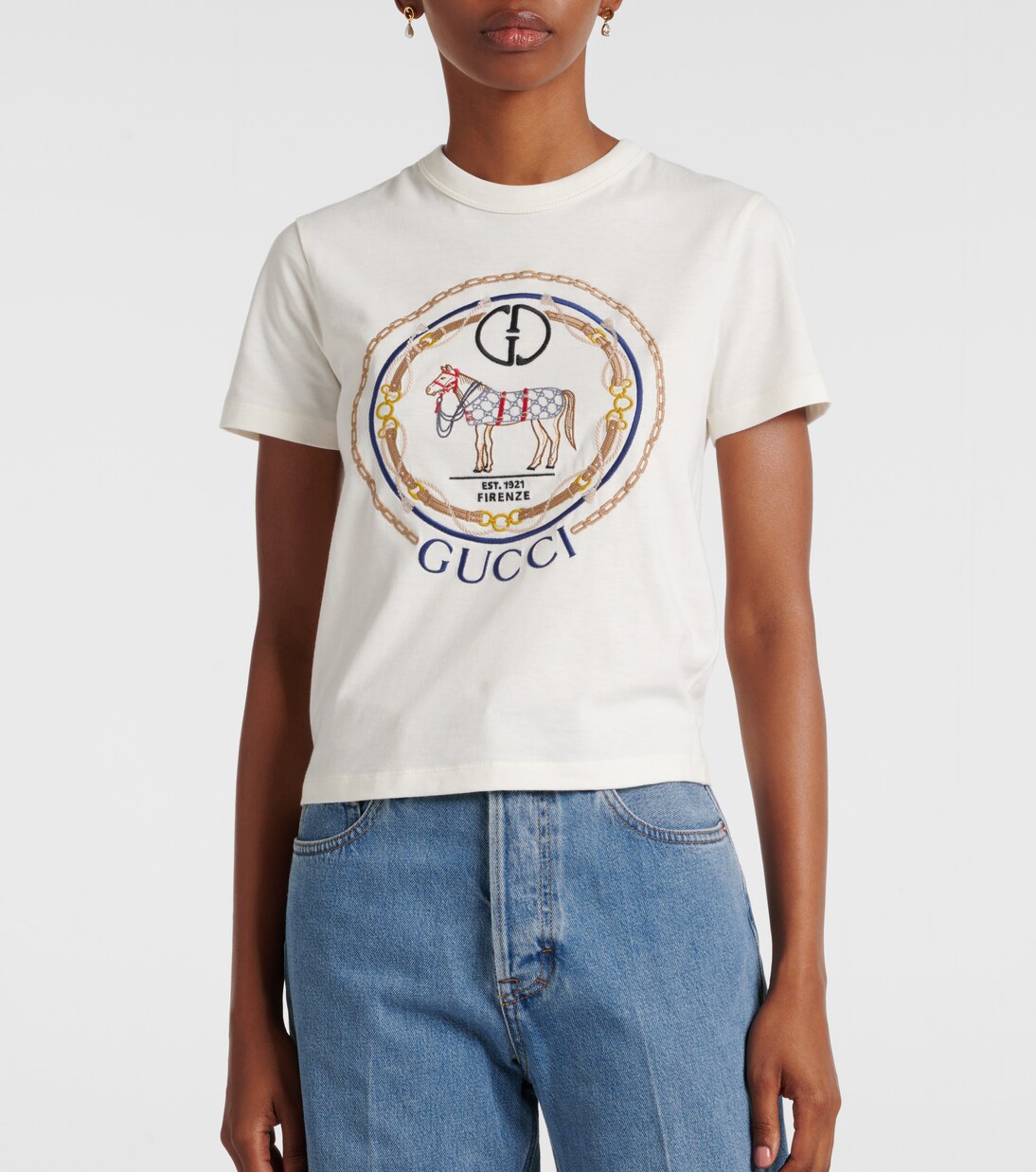 T-Shirt Interlocking G aus Baumwoll-Jersey | Gucci