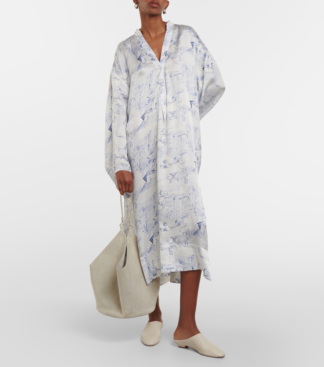 Robe midi Brom imprimée | Khaite