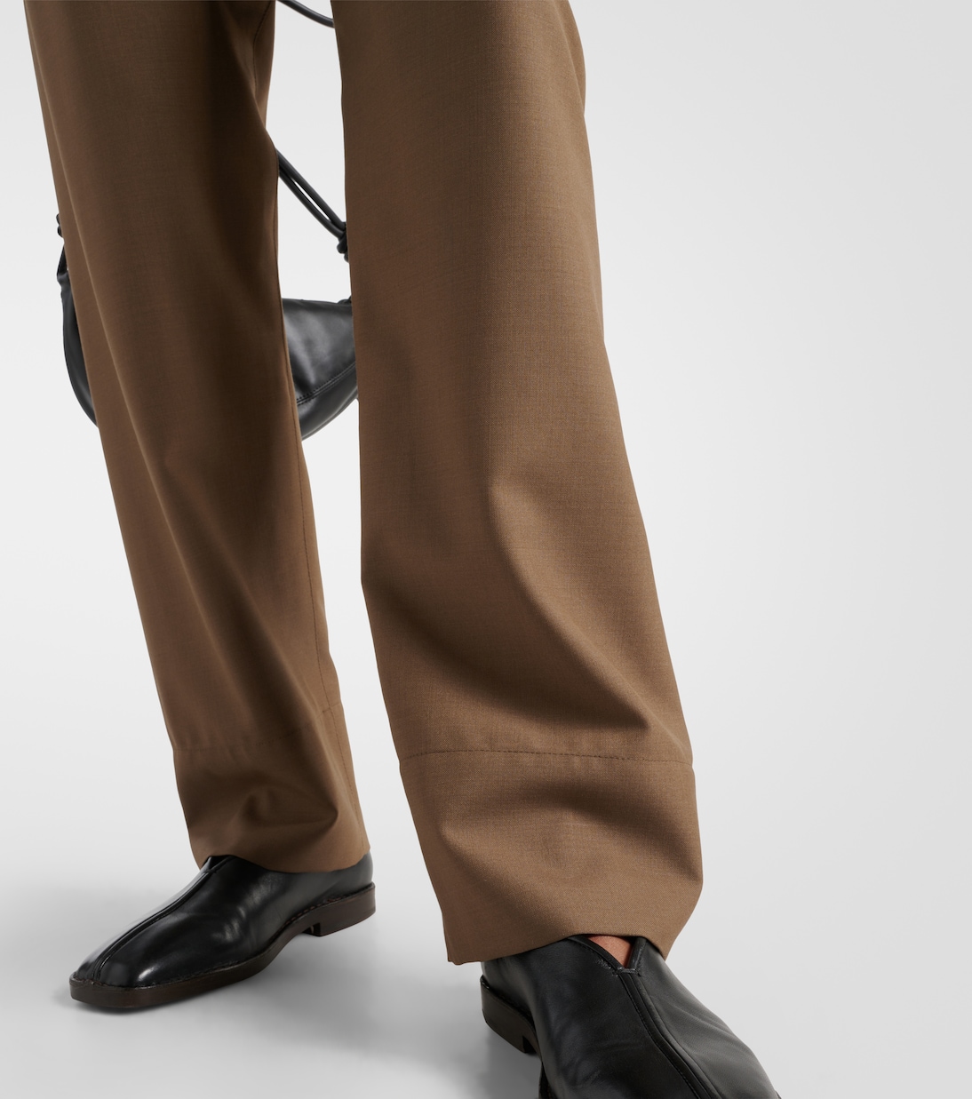 Gerade High-Rise-Hose aus einem Wollgemisch | Lemaire