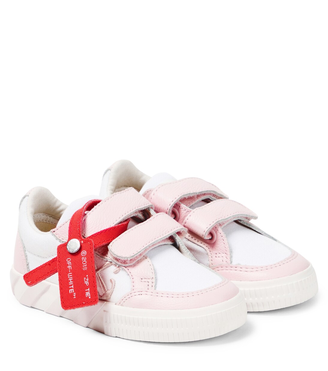 Vulcanized leather-trimmed sneakers | Off-White Kids