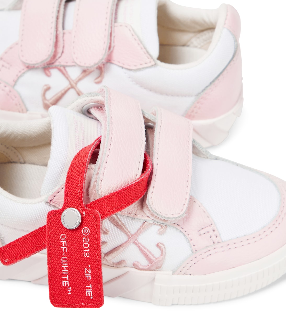 Vulcanized leather-trimmed sneakers | Off-White Kids