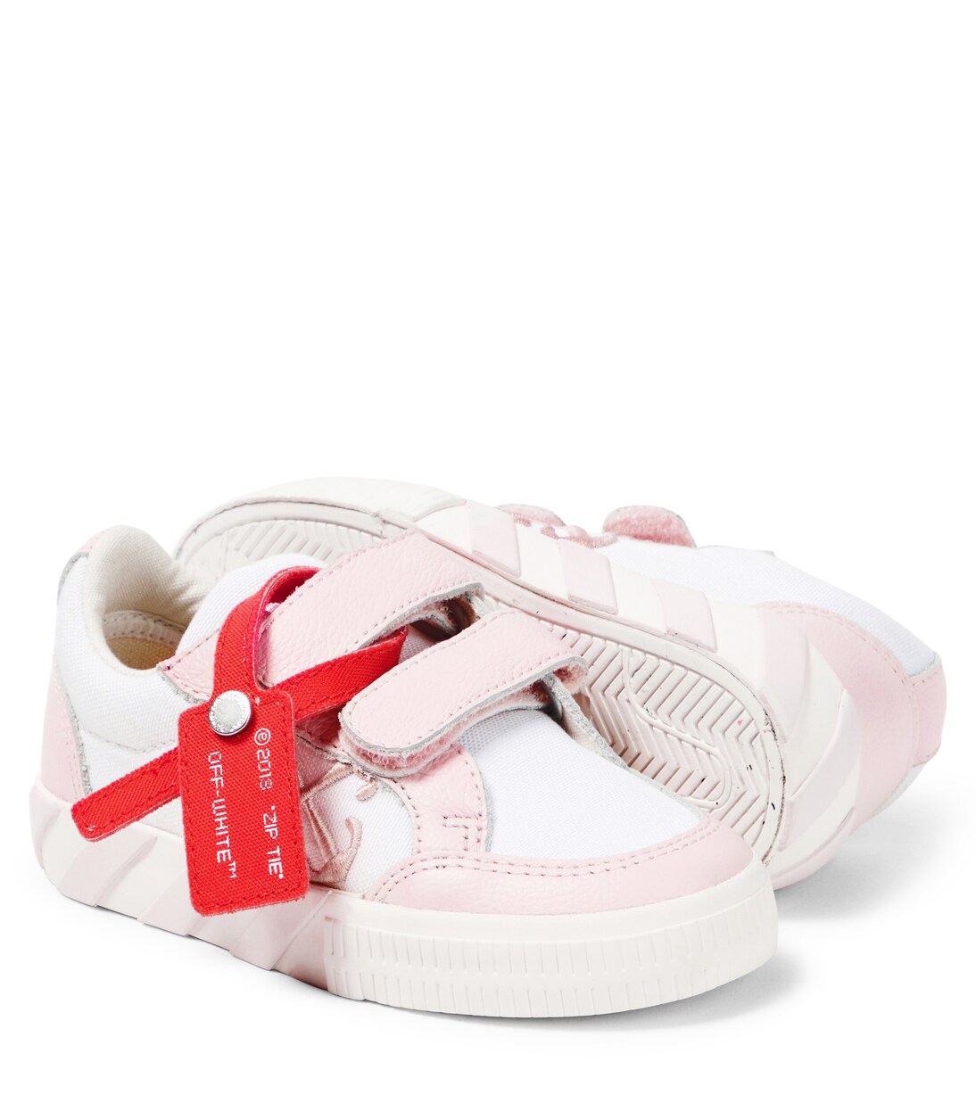 Vulcanized leather-trimmed sneakers | Off-White Kids