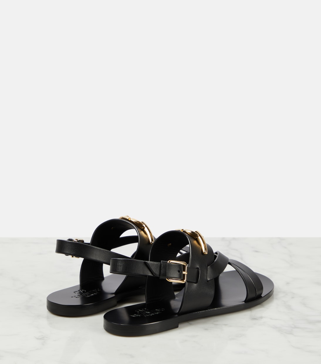 Sandalen VLogo Gate aus Leder | Valentino Garavani
