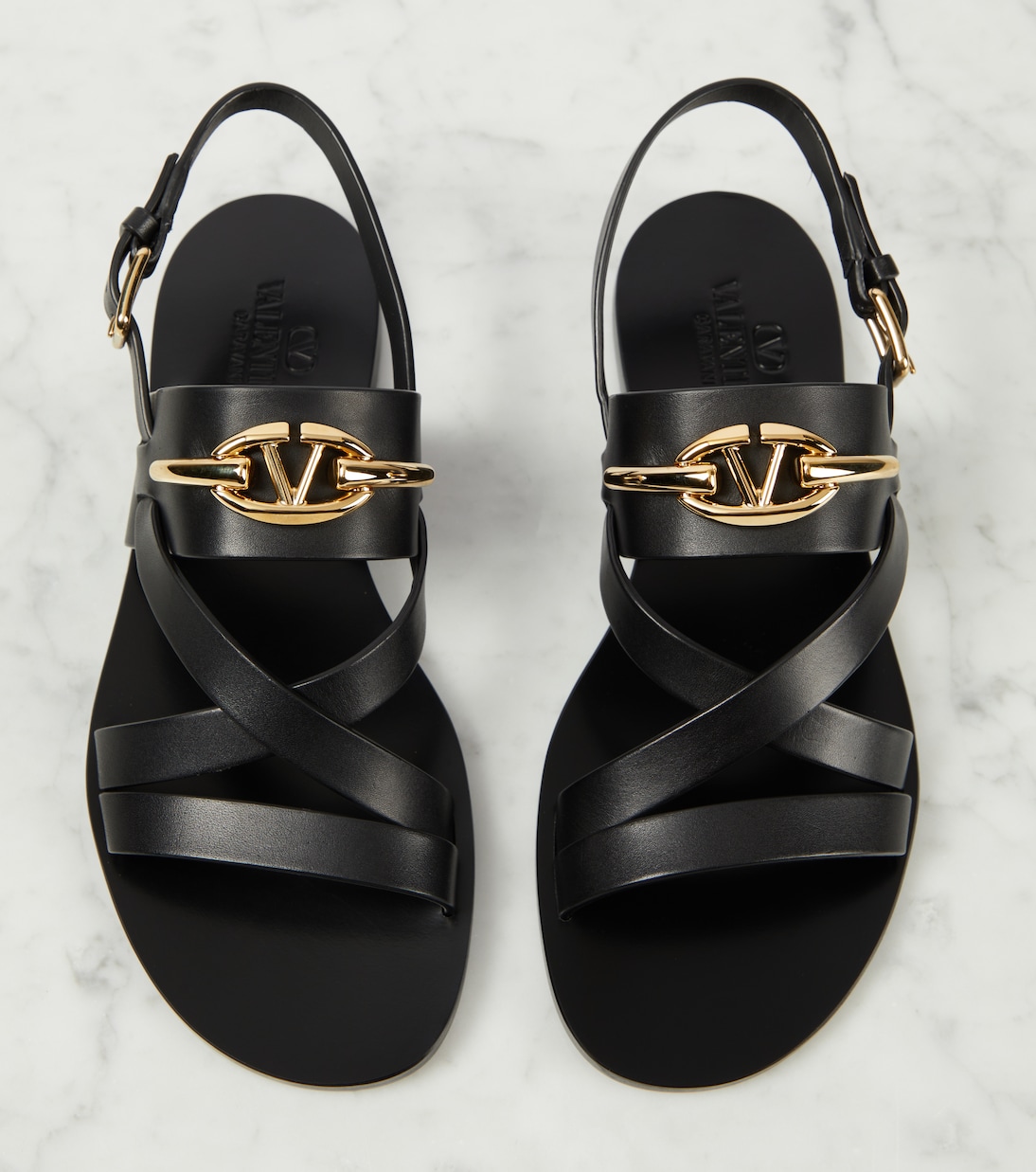 Sandalen VLogo Gate aus Leder | Valentino Garavani