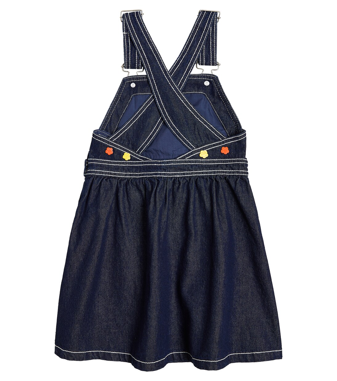Logo embroidered denim dress | Kenzo Kids