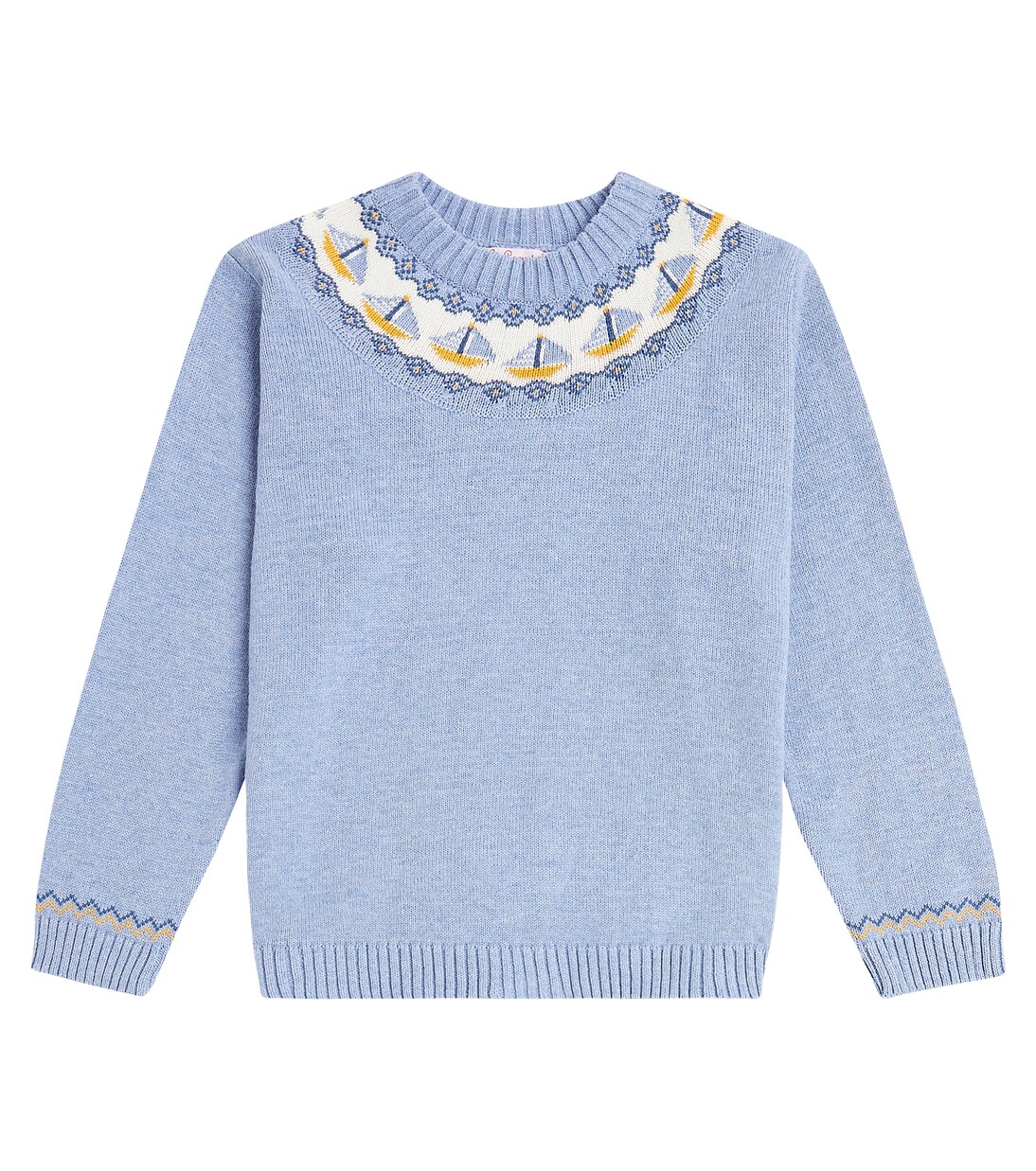 Intarsia cotton sweatshirt | La Coqueta
