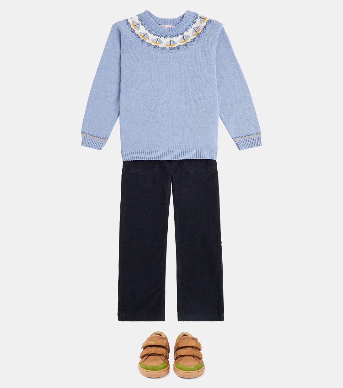 Intarsia cotton sweatshirt | La Coqueta