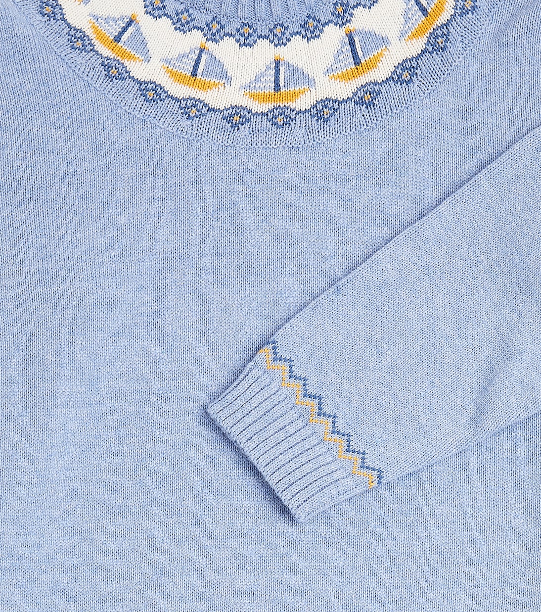 Intarsia cotton sweatshirt | La Coqueta