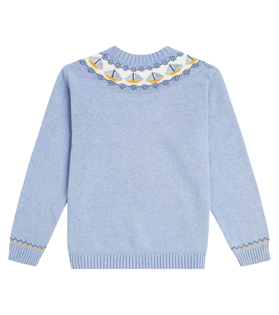 Intarsia cotton sweatshirt | La Coqueta