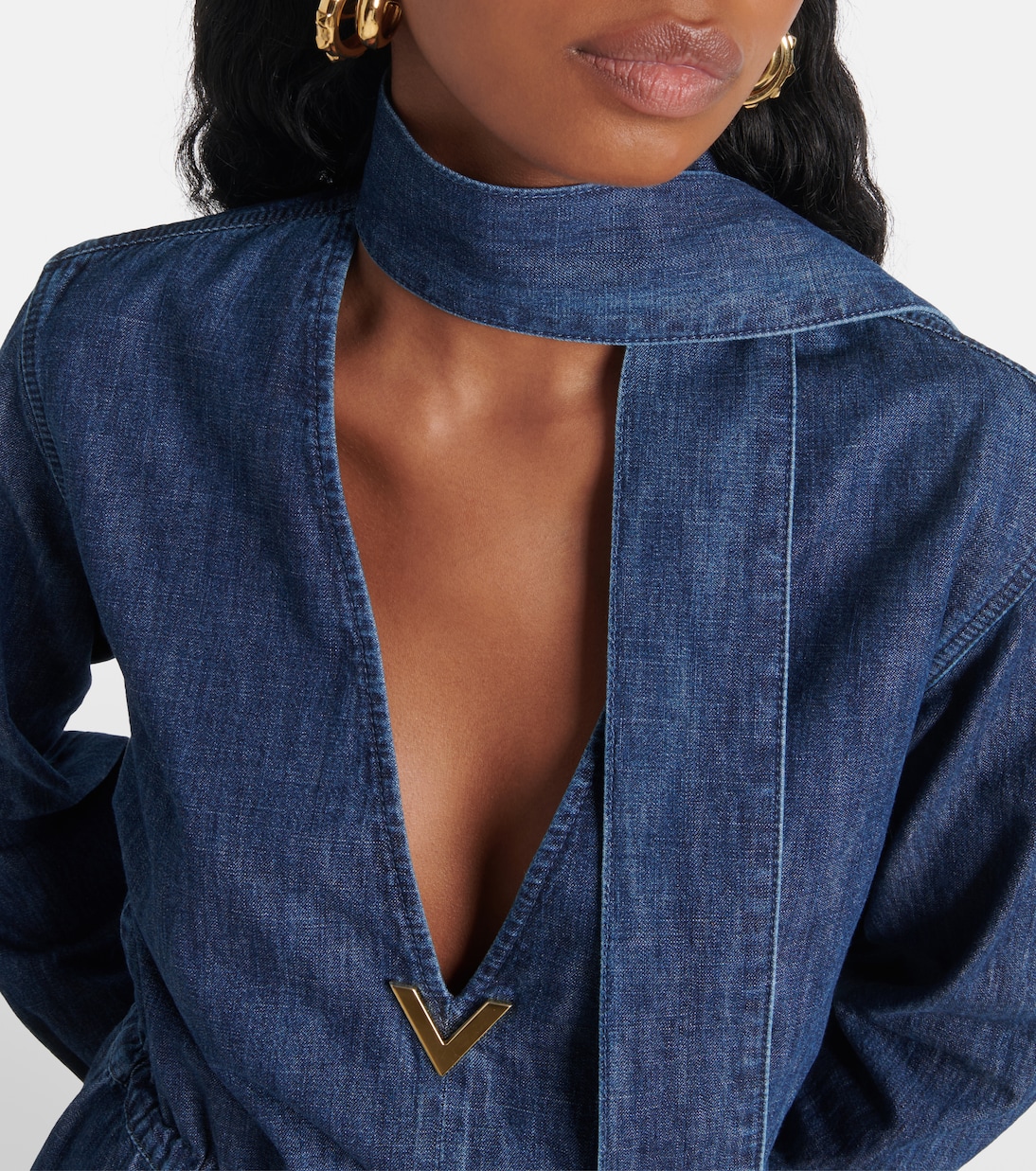 Playsuit VGold aus Denim | Valentino