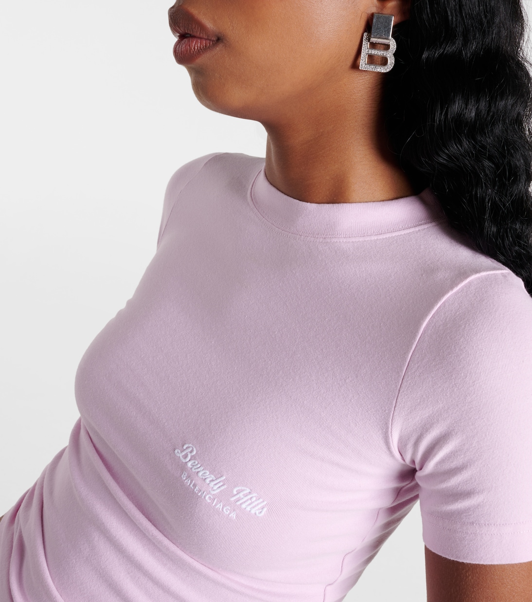 T-shirt in jersey di cotone con stampa | Balenciaga