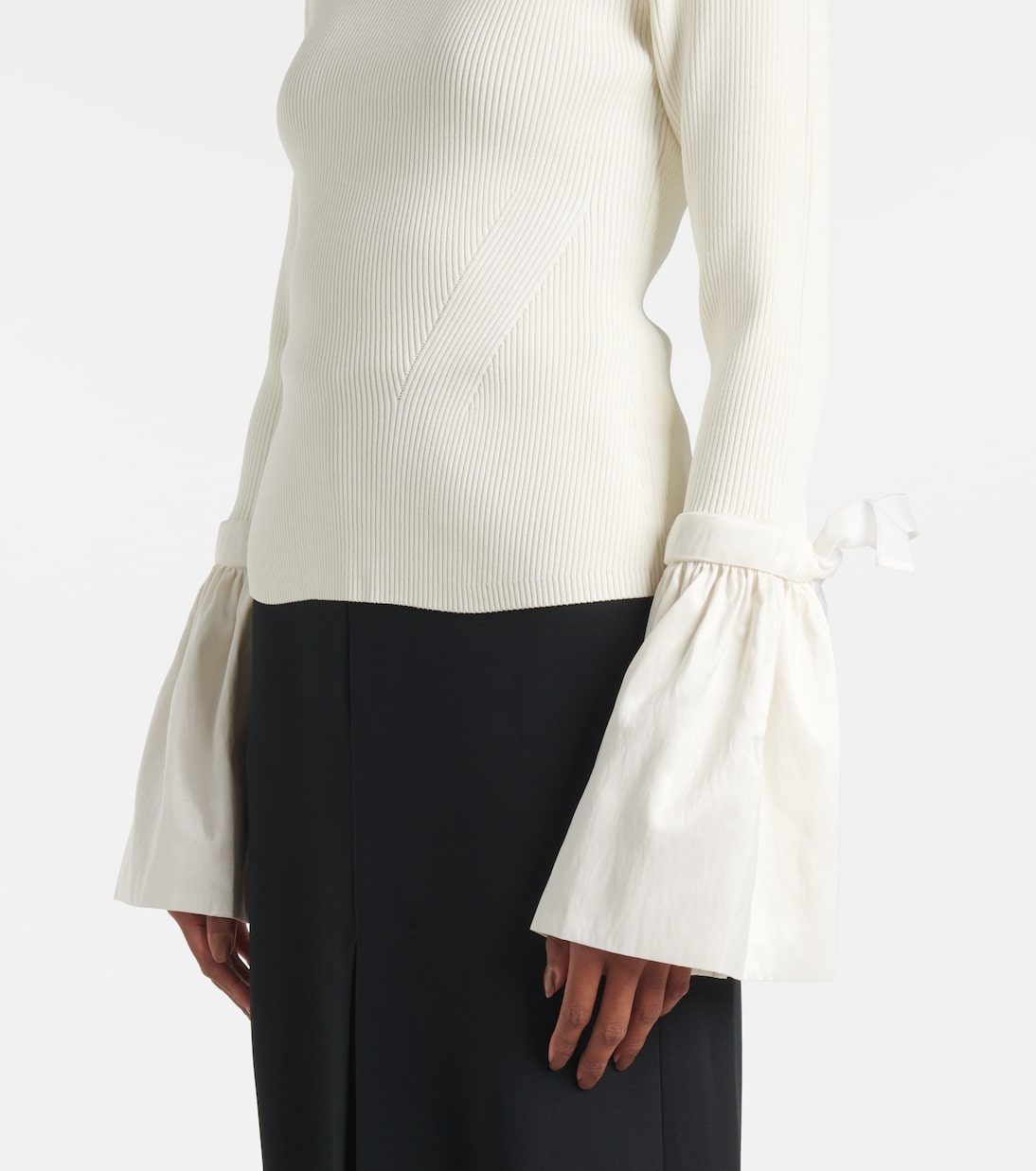 Top Agata aus Rippstrick mit Taft | Simkhai