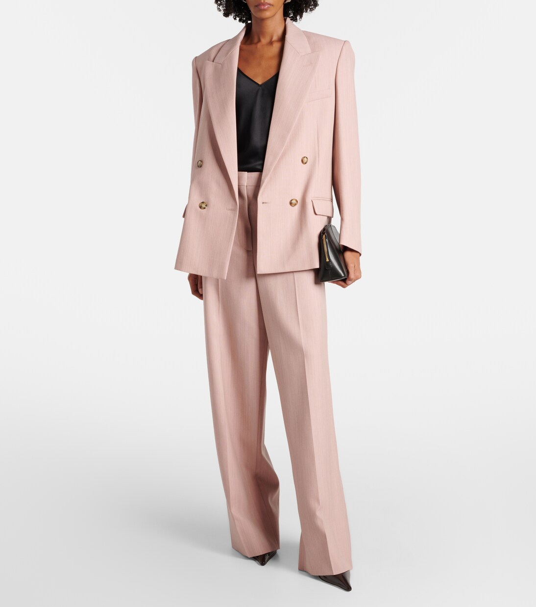 Pantalones anchos de lana de tiro bajo | Stella McCartney