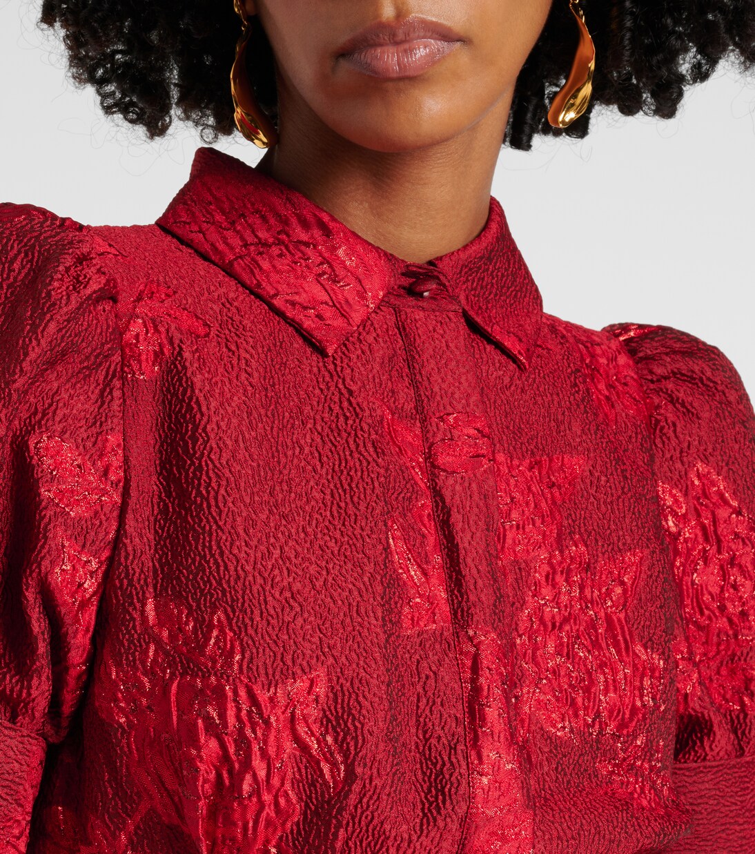 Henrietta belted brocade gown | Rebecca Vallance