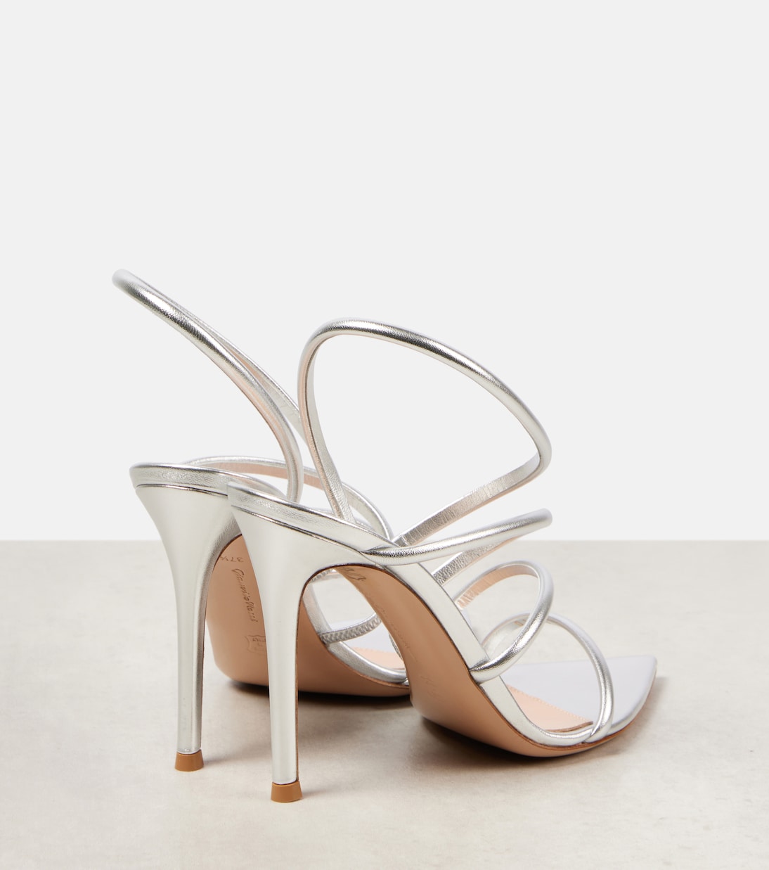 Ettie 105 metallic leather sandals | Gianvito Rossi
