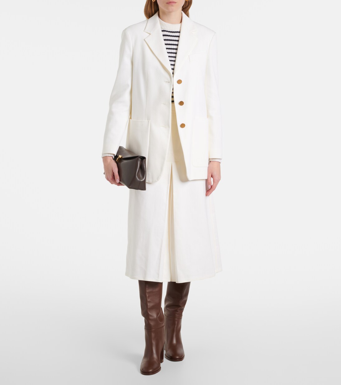 Single-breasted cotton drill jacket | Max Mara