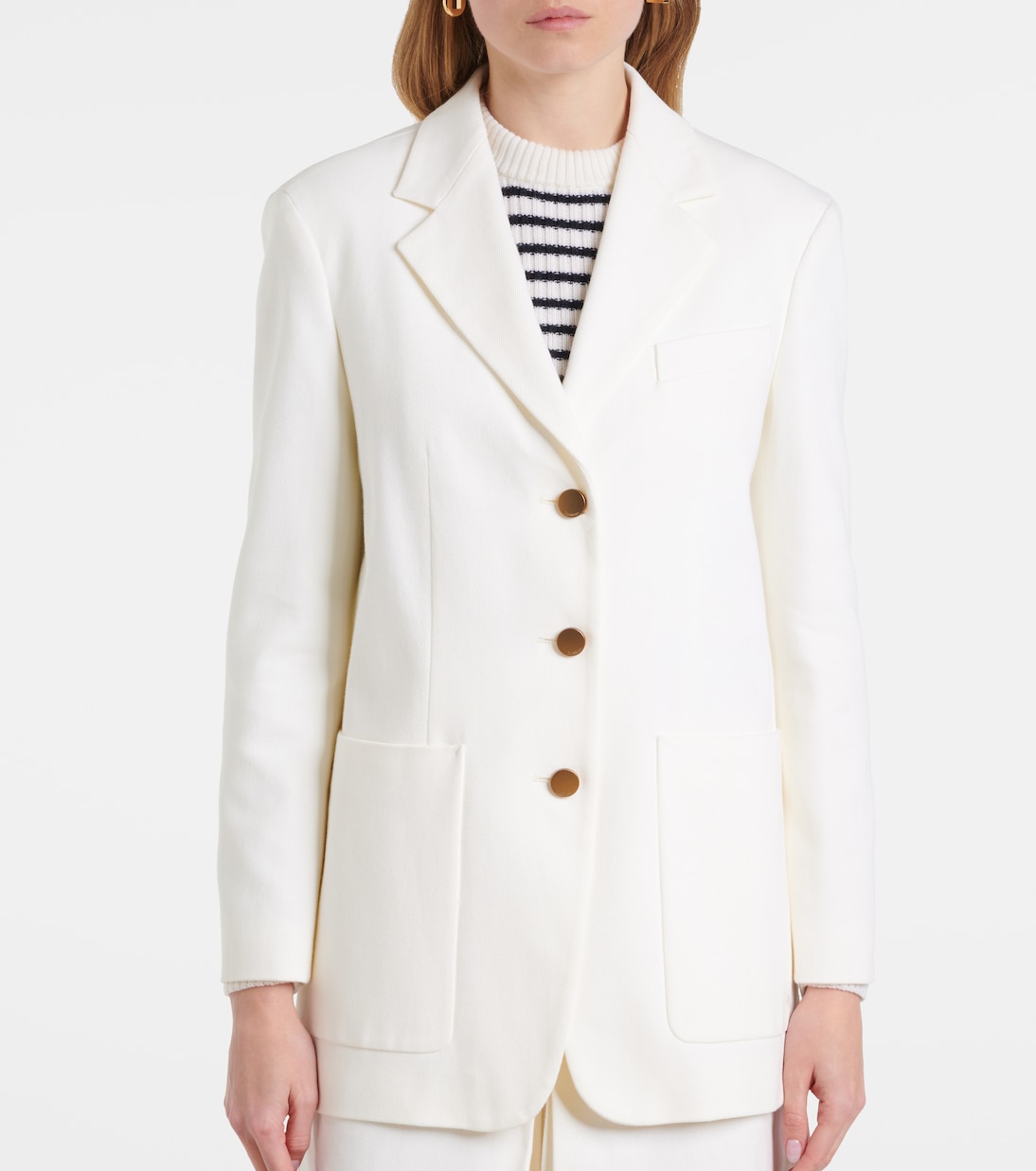 Single-breasted cotton drill jacket | Max Mara