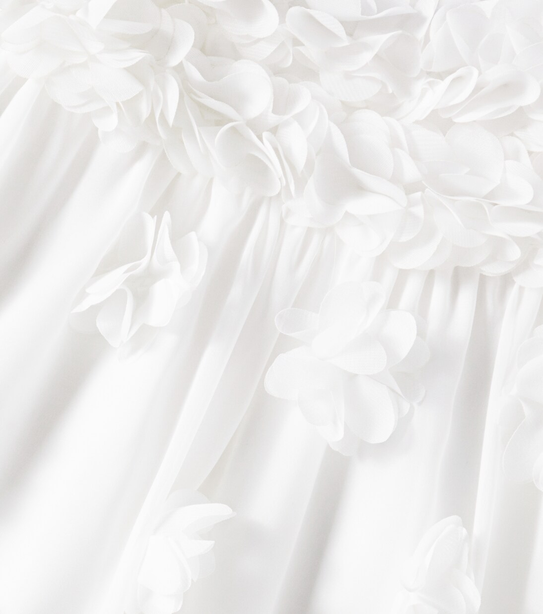 Floral-appliqué chiffon dress | Patachou