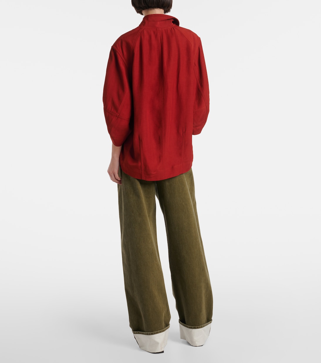 Bluse mit Leder | Bottega Veneta